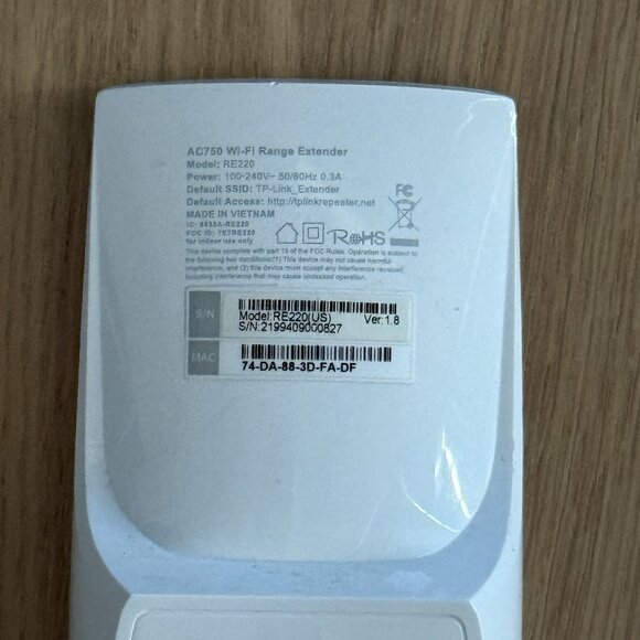 TP-Link RE200 AC750 Wireless Dual Band Wi-Fi Range Extender / Repeater / Booster - Picture 4 of 7